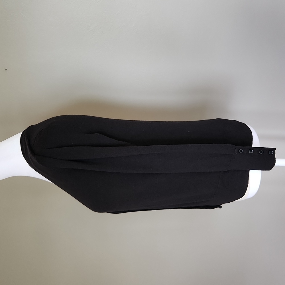 Worthington Button Up Cardigan Sweater Size Small Black - Picture 2 of 6